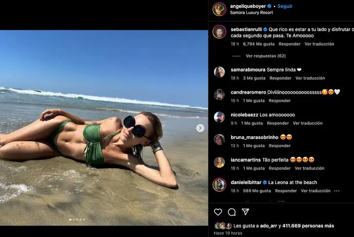 Así fue el romántico comentario de Rulli en la foto de Angelique Boyer