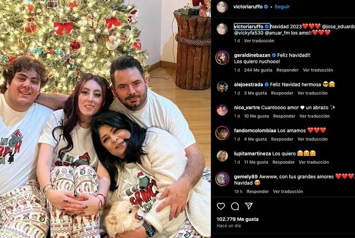 La foto de Victoria Ruffo sin Omar Fayad en Navidad&nbsp;