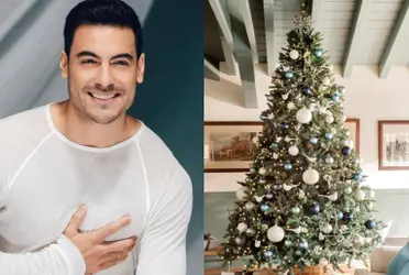 Carlos Rivera presume su primer árbol de Navidad como papá 