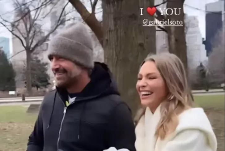 Así presumió Gabriel Soto a Irina Baeva desde Nueva York&nbsp;