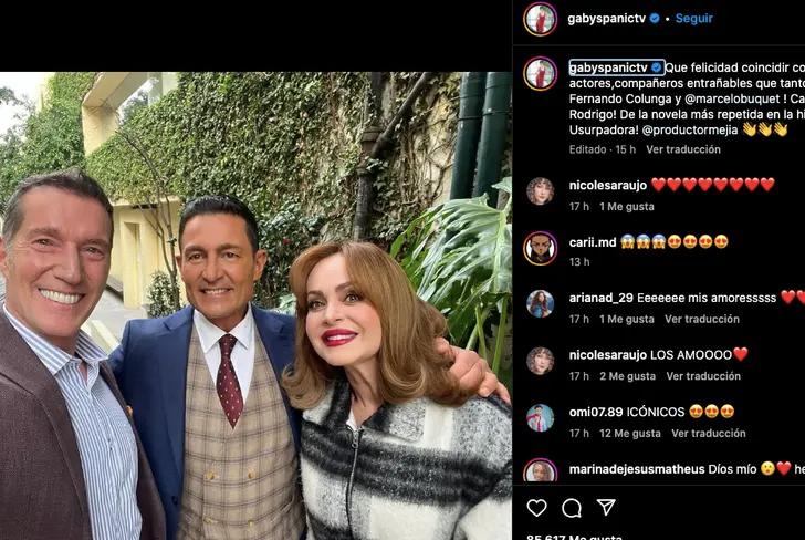 así presumió Gaby Spanic su reencuentro con Fernando Colunga