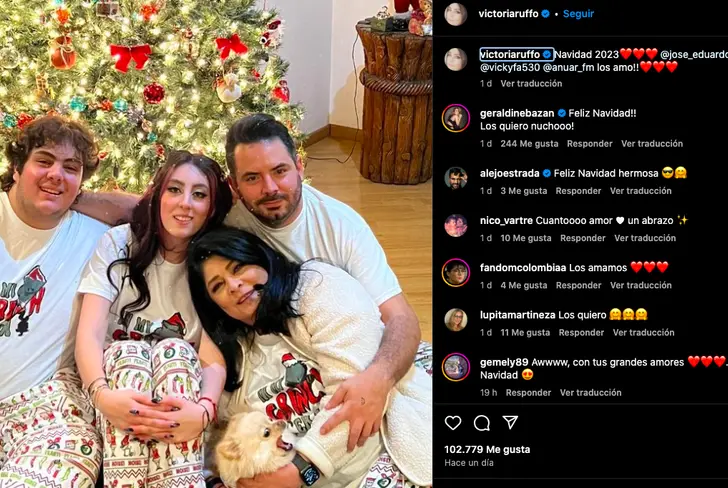 La foto de Victoria Ruffo sin Omar Fayad en Navidad&nbsp;