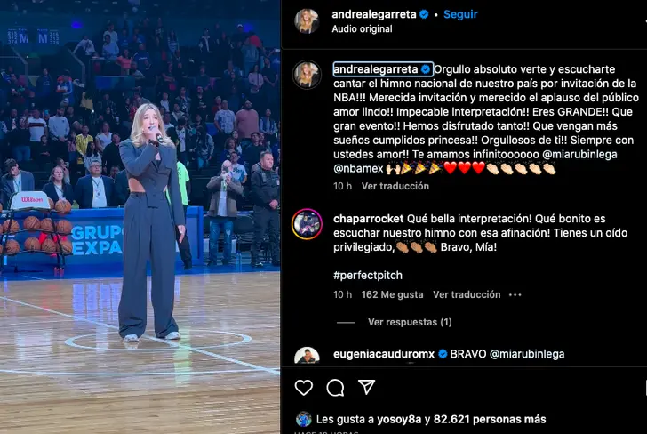 Así reaccionó Andrea Legarreta a un nuevo logró de Mía Rubín