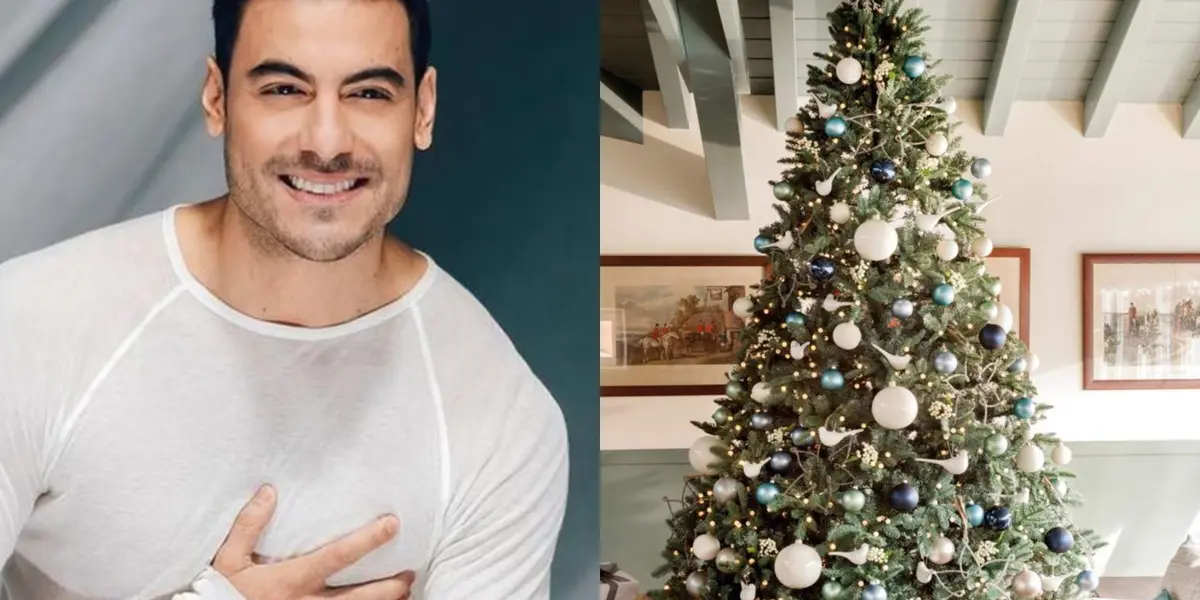 Carlos Rivera presume su primer árbol de Navidad como papá 