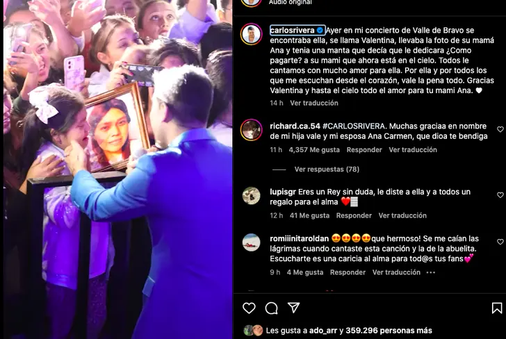 Así compartió Carlos Rivera el momento con fan